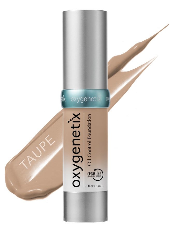 Oxygenetix Oil Control Foundation – Taupe | Breathable Makeup for Face | Lightweight, Non-Comedogenic Coverage with Salicylic Acid | Longwear Foundation for Oily or Sensitive Skin - Image 1
